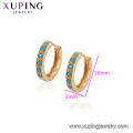 97405 xuping fashion 18K gold color synthetic zircon delicate ladies hoop Earrings